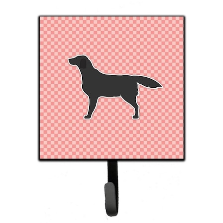 Jensendistributionservices Black Labrador Retriever Checkerboard Pink Leash or Key Holder MI1709923
